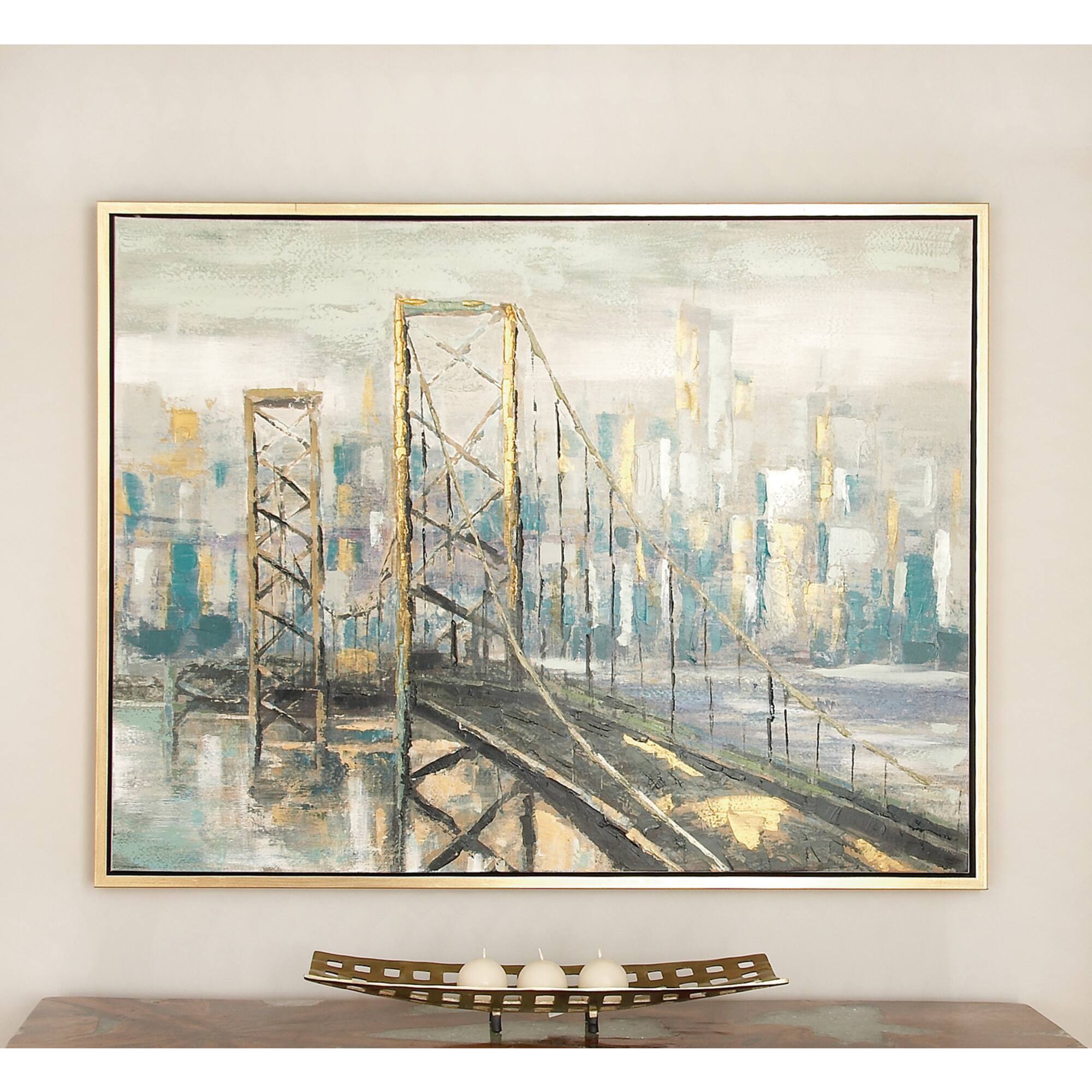 Light Brown Traditional Architecture Canvas Wall Art
